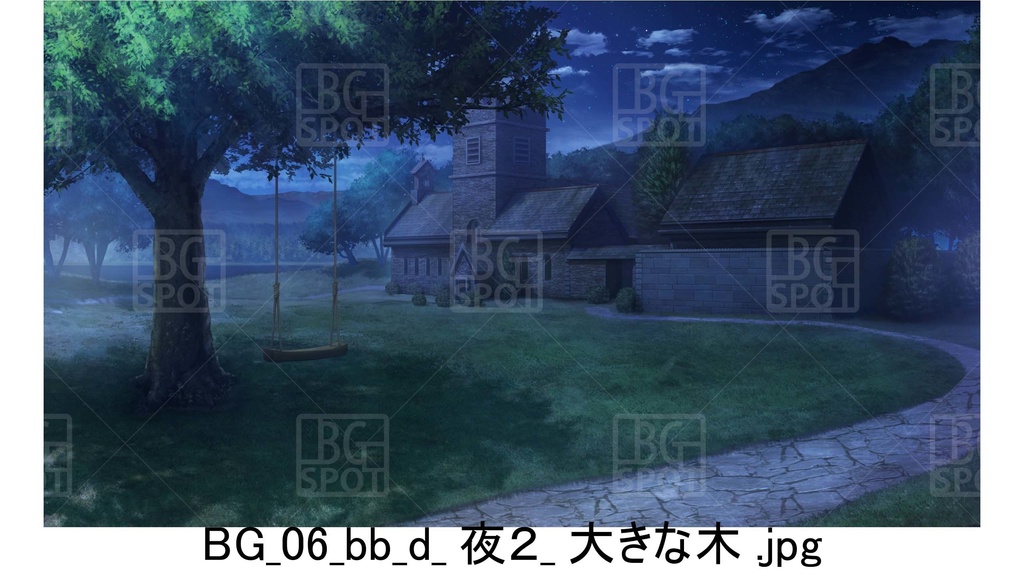 BG06_教会裏の~バザール&大きな木