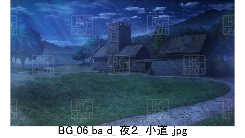 BG06_教会裏の~小道&小さな木