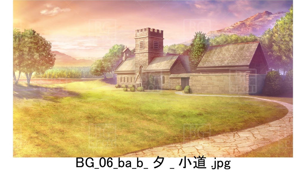 BG06_教会裏の~小道&小さな木