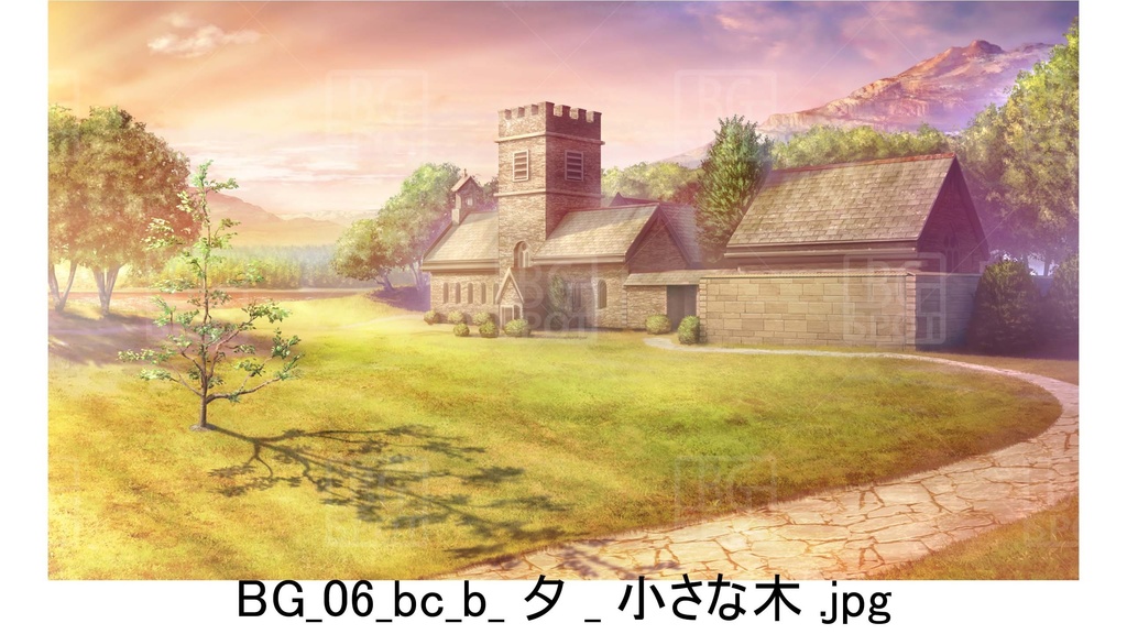 BG06_教会裏の~小道&小さな木