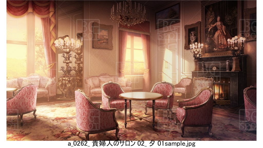カラー【柔らかい】BG_豪華な部屋の4つのサロンver1.0
