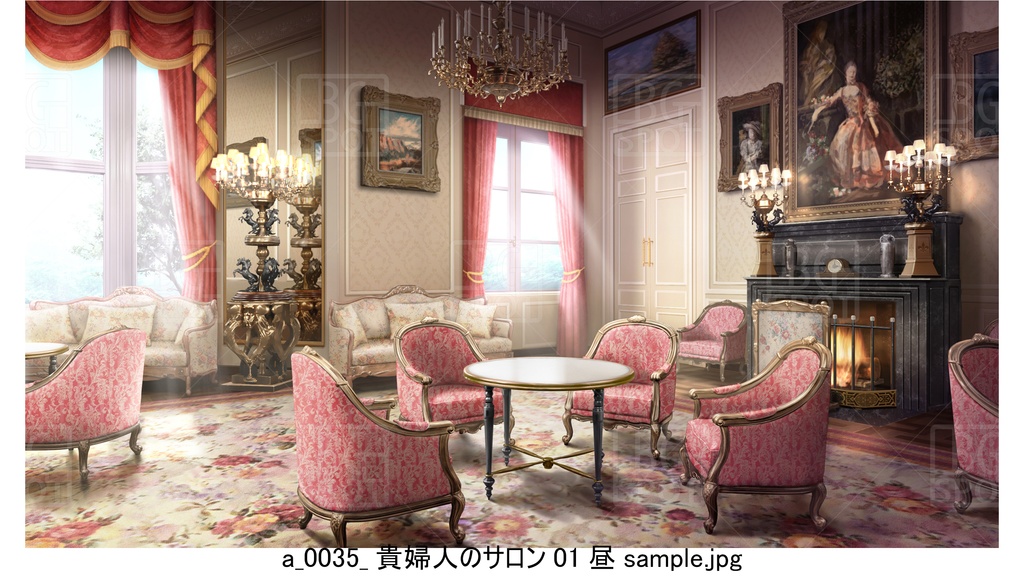 カラー【柔らかい】BG_豪華な部屋の4つのサロンver1.0