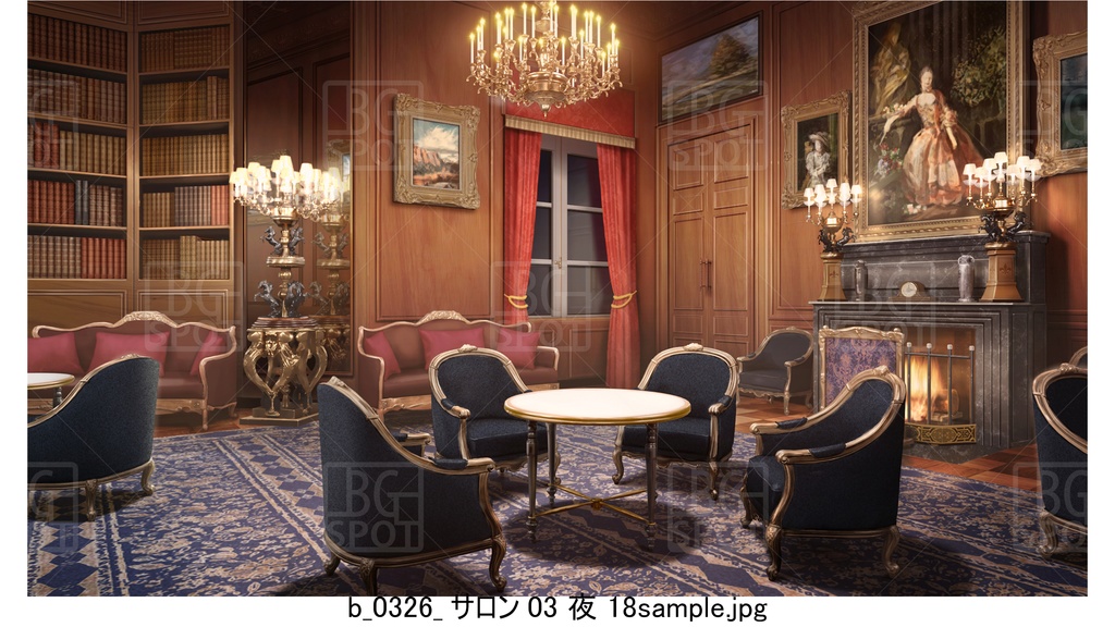 カラー【カジュアル】BG_豪華な部屋の4つのサロンver1.0