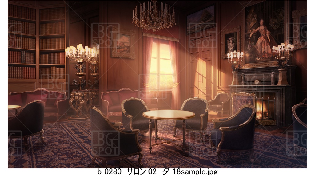 カラー【カジュアル】BG_豪華な部屋の4つのサロンver1.0
