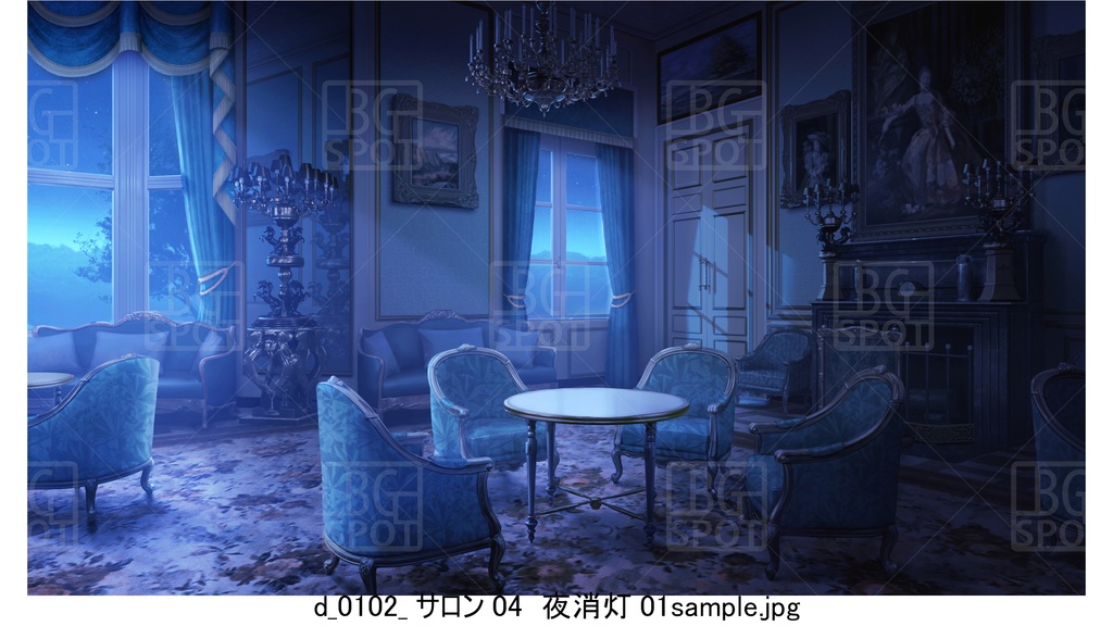 カラー【グリーン】BG_豪華な部屋の4つのサロンver1.0