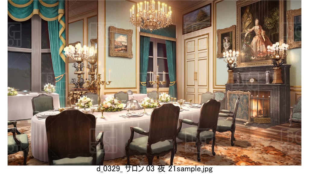 【食堂】BG_豪華な部屋の4つのサロンver1.0