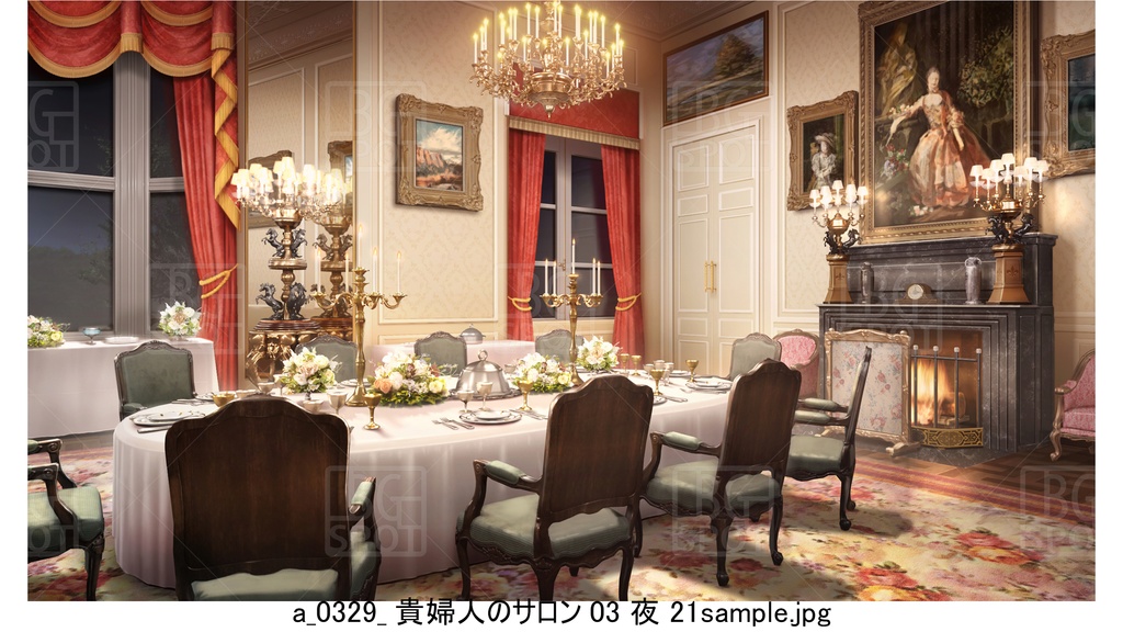 【食堂】BG_豪華な部屋の4つのサロンver1.0