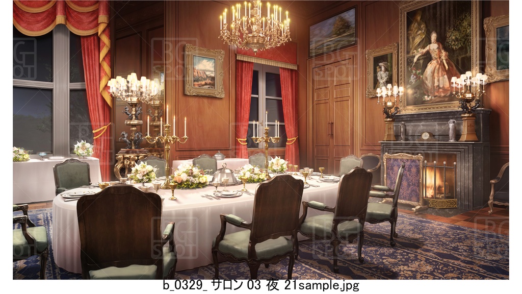 【食堂】BG_豪華な部屋の4つのサロンver1.0