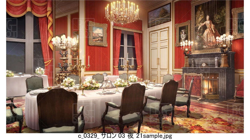 【食堂】BG_豪華な部屋の4つのサロンver1.0