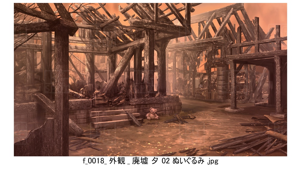 外観廃墟_BGぼろい宿と外観_多様な部屋_ver2.0