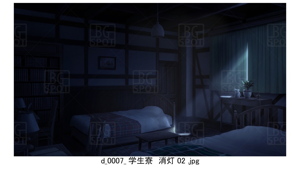 d学生寮_BGぼろい宿と外観_多様な部屋_ver2.0