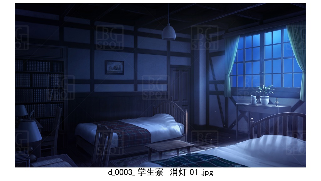 d学生寮_BGぼろい宿と外観_多様な部屋_ver2.0