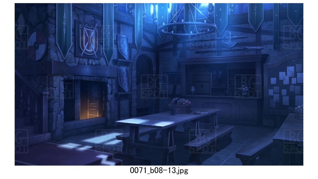 冒険者ギルド編隠し扉(緑)_BG_豚の丸焼きが出る酒場ver2.0