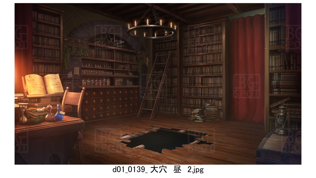 d大穴&ワームホール_BG_12魔法使いの部屋