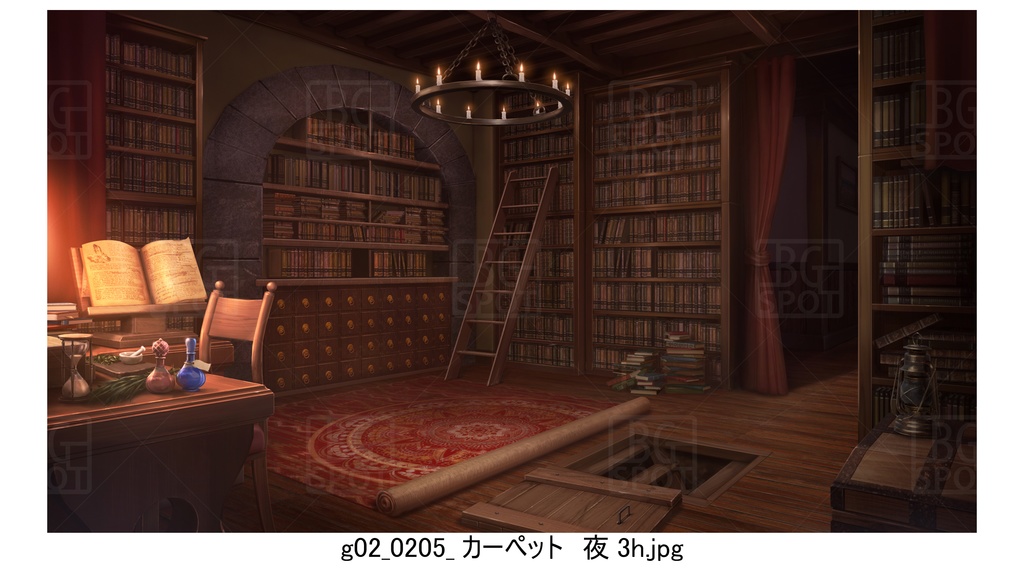 gカーペット_BG_12魔法使いの部屋