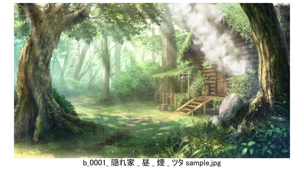 BG_ログハウス_ver1.5_賢者の隠れ家_ツタ_通常