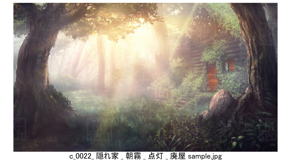 BG_ログハウス_ver1.5_賢者の隠れ家_廃屋_霧