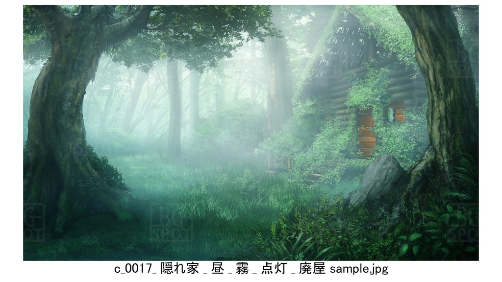 BG_ログハウス_ver1.5_賢者の隠れ家_廃屋_霧