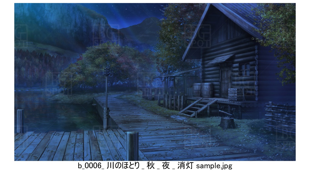 BG_ログハウス_ver1.5_川のほとり_秋_通常