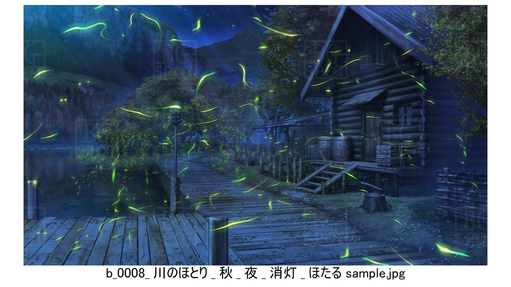 BG_ログハウス_ver1.5_川のほとり_秋_通常