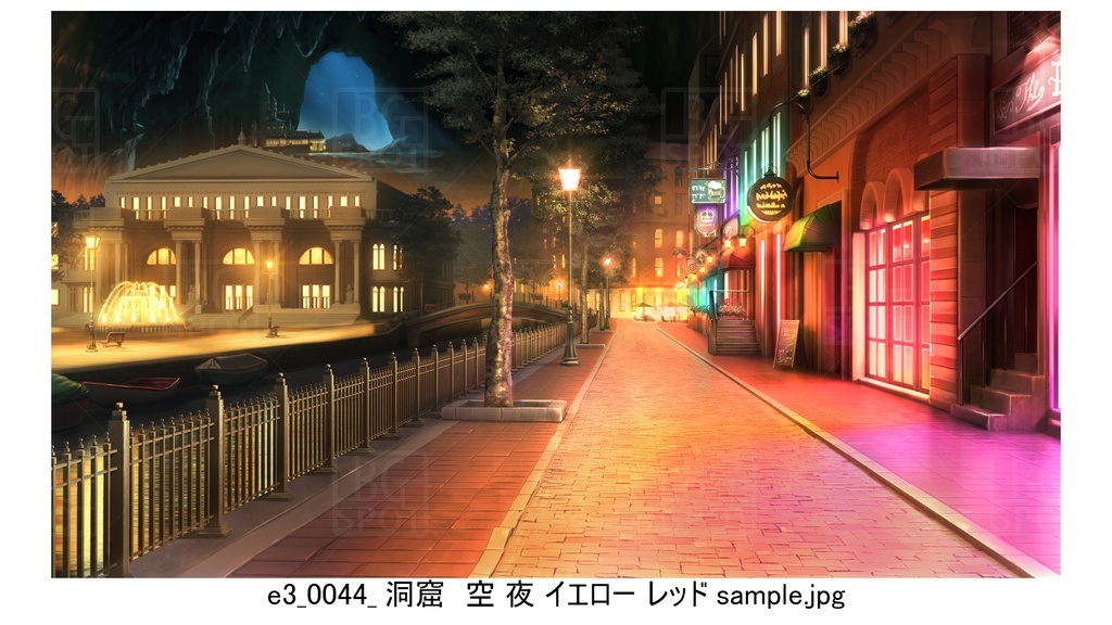 e3洞窟 空 【BG_ファンタジーな歓楽街ver1.0】