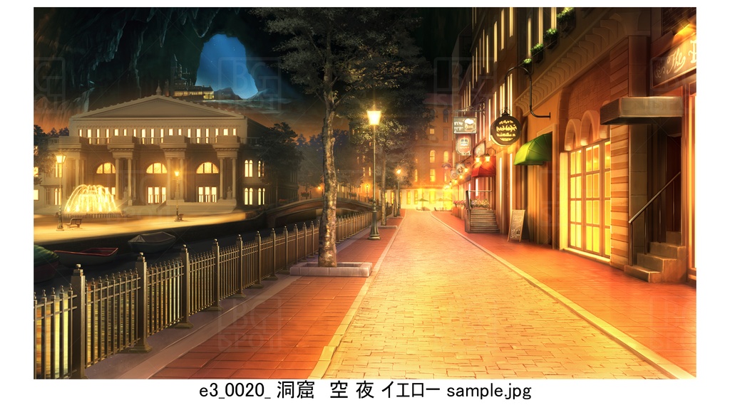 e3洞窟 空 【BG_ファンタジーな歓楽街ver1.0】