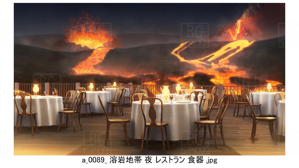 レストラン 展望デッキ 溶岩地帯