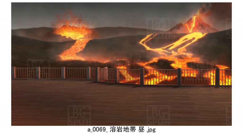 レストラン 展望デッキ 溶岩地帯