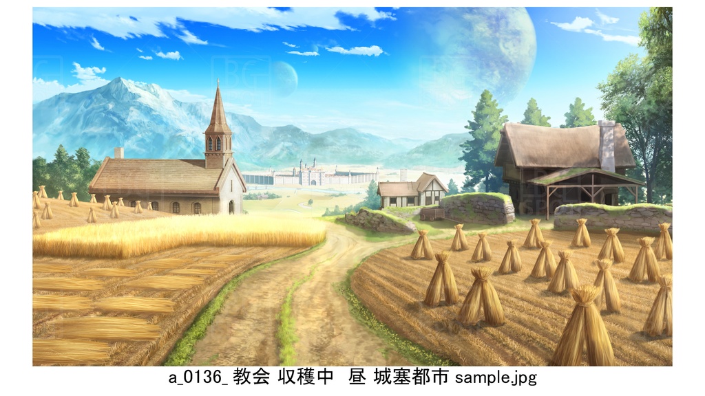 のどかな村_収穫中