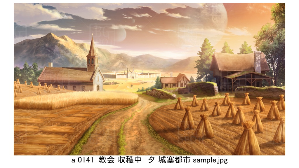 のどかな村_収穫中