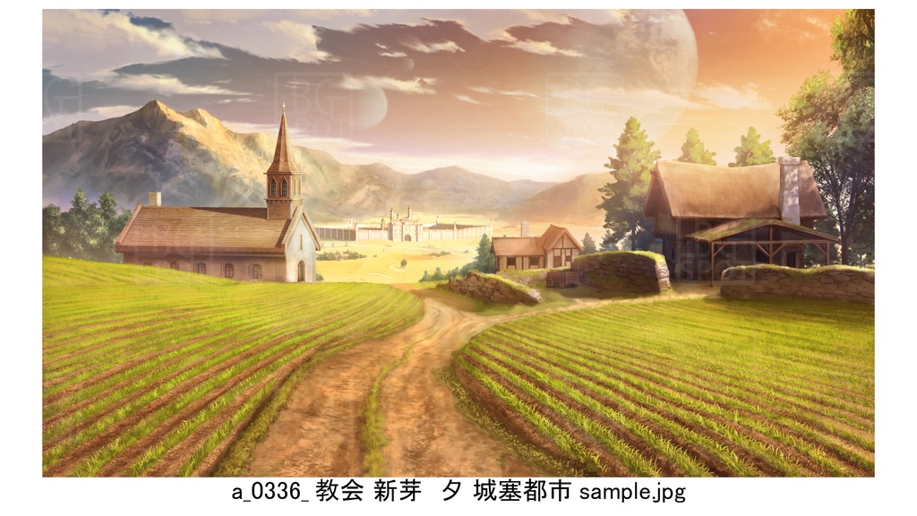 のどかな村_耕地新芽