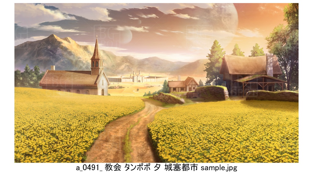 のどかな村_タンポポ