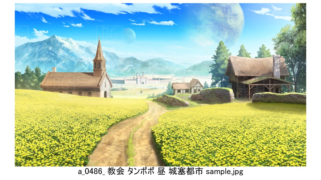 のどかな村_タンポポ