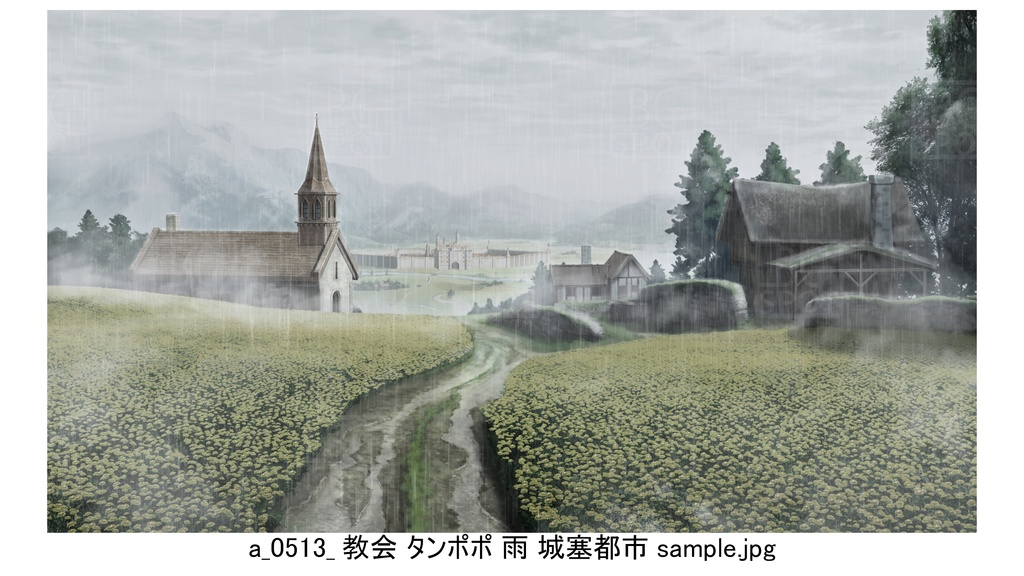 のどかな村_タンポポ