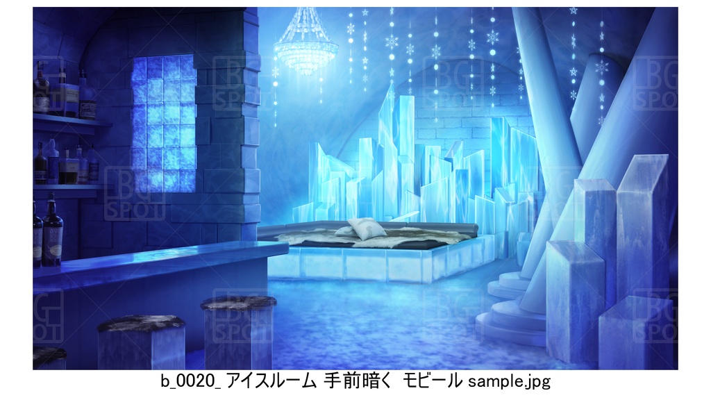 🖼️ 個別販売【氷の部屋】b_モビール・雪結晶