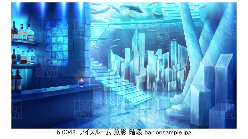 🖼️ 個別販売【氷の部屋】b_内装・魚影