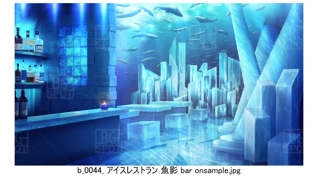 🖼️ 個別販売【氷の部屋】b_内装・魚影