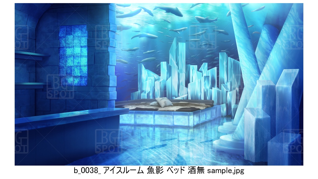 🖼️ 個別販売【氷の部屋】b_内装・魚影