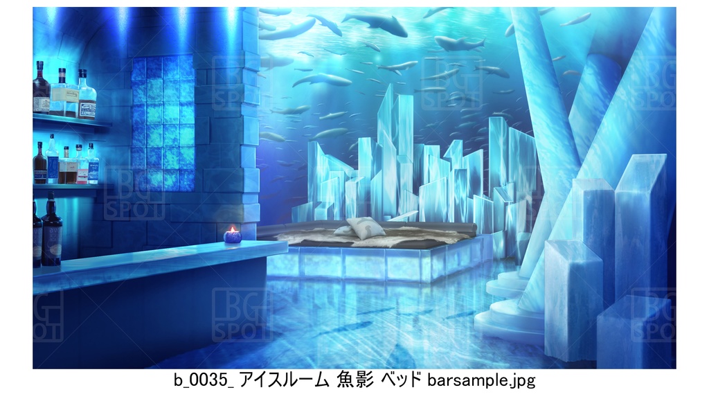 🖼️ 個別販売【氷の部屋】b_内装・魚影