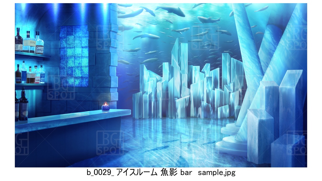 【氷の部屋】b_内装・魚影