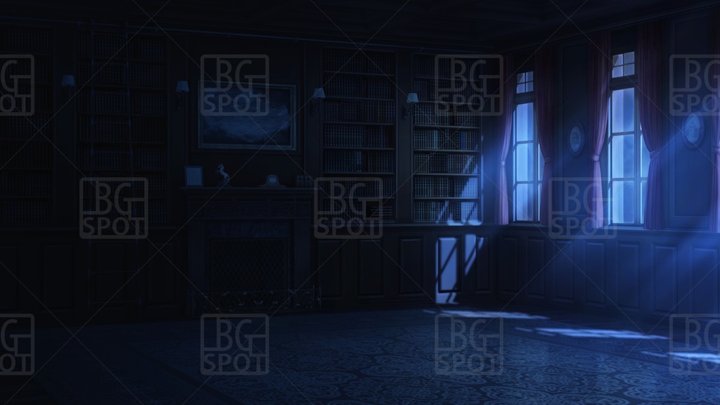🗂️おまとめ版(フルセット)【BG_ 暖炉のある書斎ver1.0 】