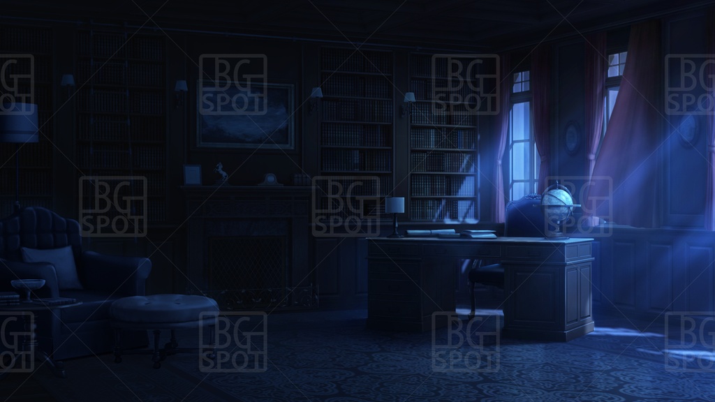 🗂️おまとめ版(フルセット)【BG_ 暖炉のある書斎ver1.0 】