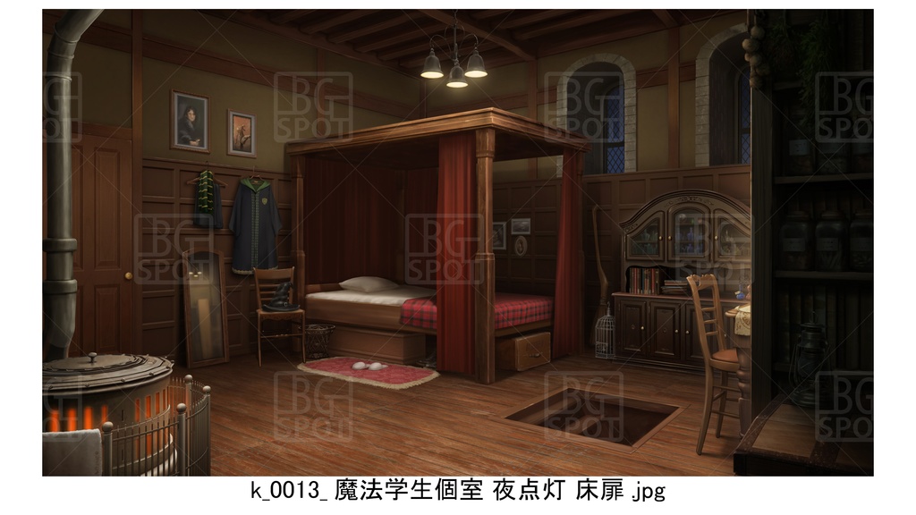 k_魔法学生個室 床扉【魔法使いの部屋と魔法道具屋ver2.0】