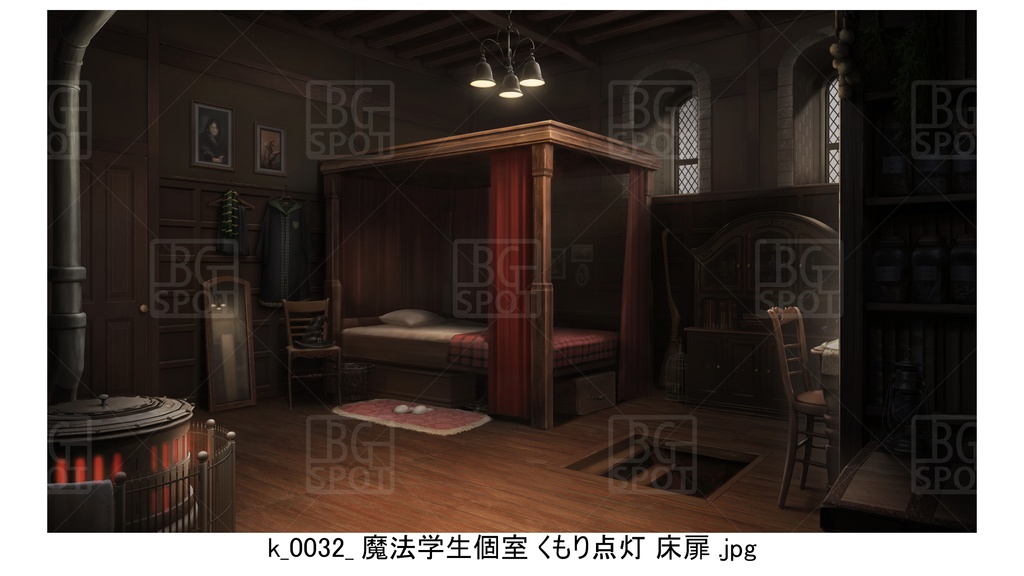 k_魔法学生個室 床扉【魔法使いの部屋と魔法道具屋ver2.0】