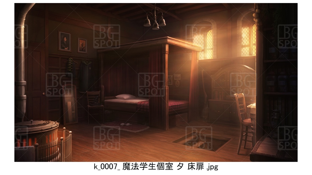 k_魔法学生個室 床扉【魔法使いの部屋と魔法道具屋ver2.0】