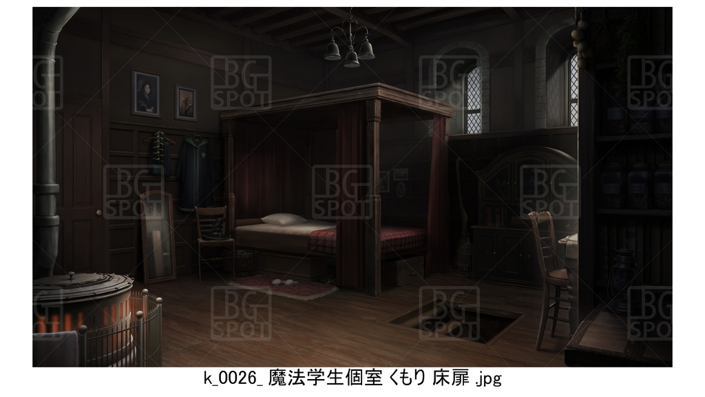 k_魔法学生個室 床扉【魔法使いの部屋と魔法道具屋ver2.0】