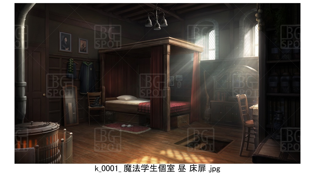 k_魔法学生個室  床扉【魔法使いの部屋と魔法道具屋ver2.0】