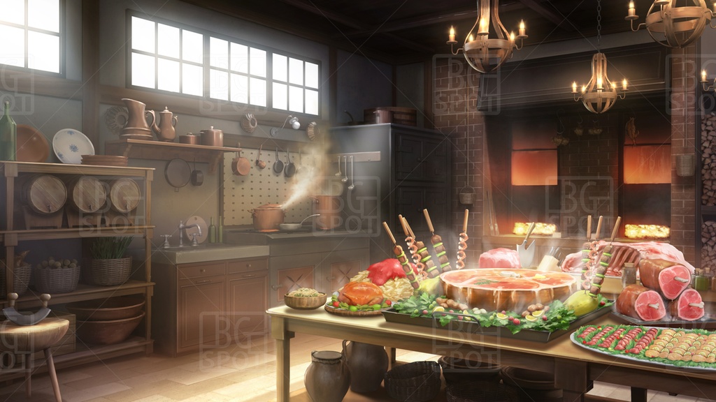 🗂️おまとめ版(フルセット)【BG_宿屋&ギルドのキッチン ver1.0】