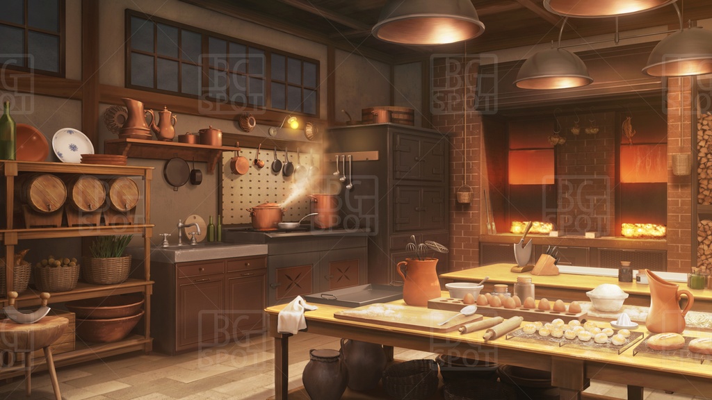 🗂️おまとめ版(フルセット)【BG_宿屋&ギルドのキッチン ver1.0】