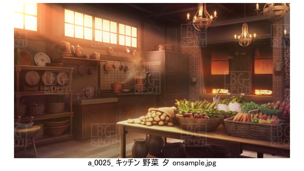 3お野菜セット【BG_宿屋&ギルドのキッチン ver1.0】